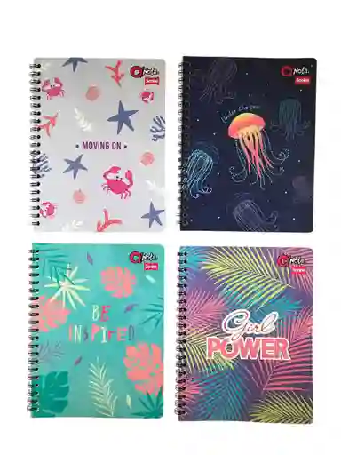 Cuaderno Argollado 80 Hojas Cuadriculado Para Mujer Scribe