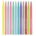Plumones Pelikan Punta Pincel Colores Pastel X12.