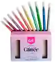Marcador Kiut Glitter X 10 Colores