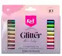 Marcador Kiut Glitter X 10 Colores