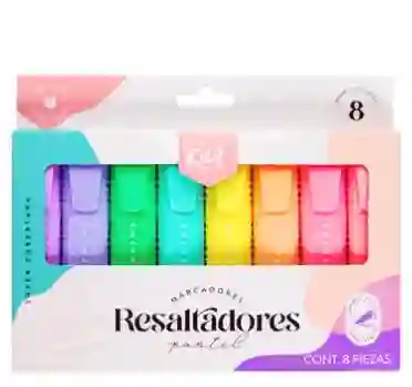 Resaltador Kiut X 8 Pastel Norma Caja