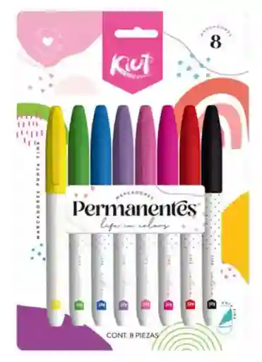 Marcador Kiut X 8 Permanente Acetato.