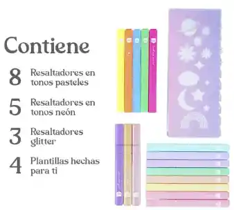 Kit De Resaltadores Kiut X 20 Piezas Caja Beige Norma.