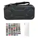 Estuche Con Relieve + Vidrio + 2 Grips Compatible Switch 2
