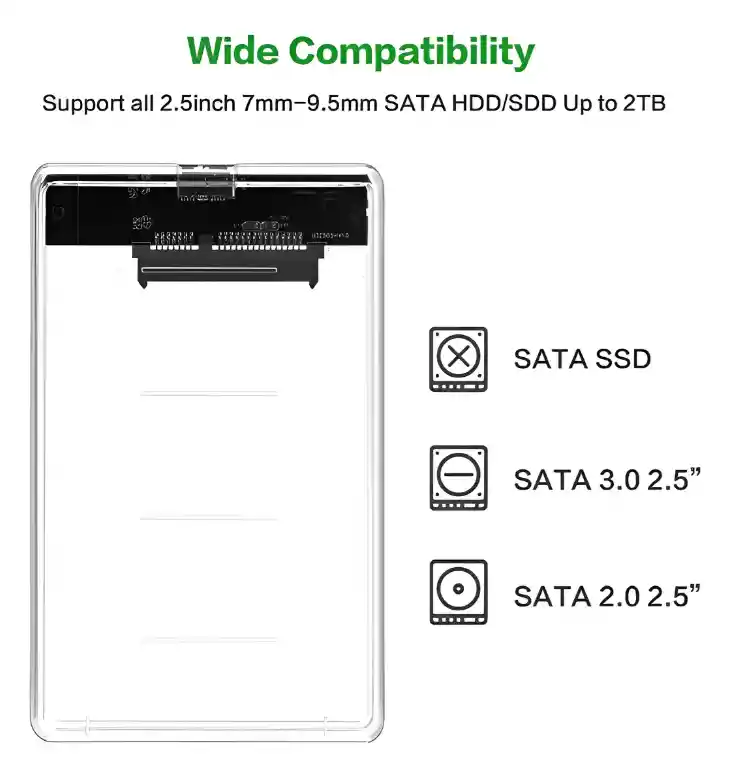 Caja Para Disco 3,0 Trasparente