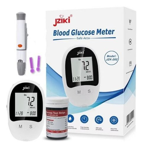 Glucometro Jziki 50 Tiras 50 Lancetas Lapiz - Rappi