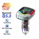 Modulador Carro Transmisor Fm Bluetooth Doble Puerto Usb 25w