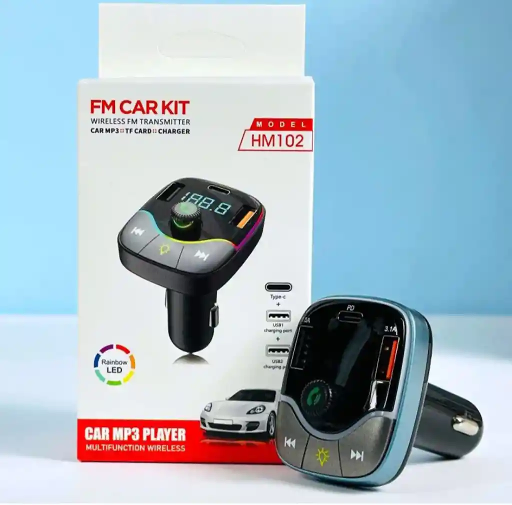Modulador Carro Transmisor Fm Bluetooth Doble Puerto Usb 25w