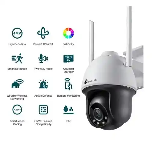 Cámara Ip Wifi Exterior Robótica Tp-link Vigi C540-w + 256gb