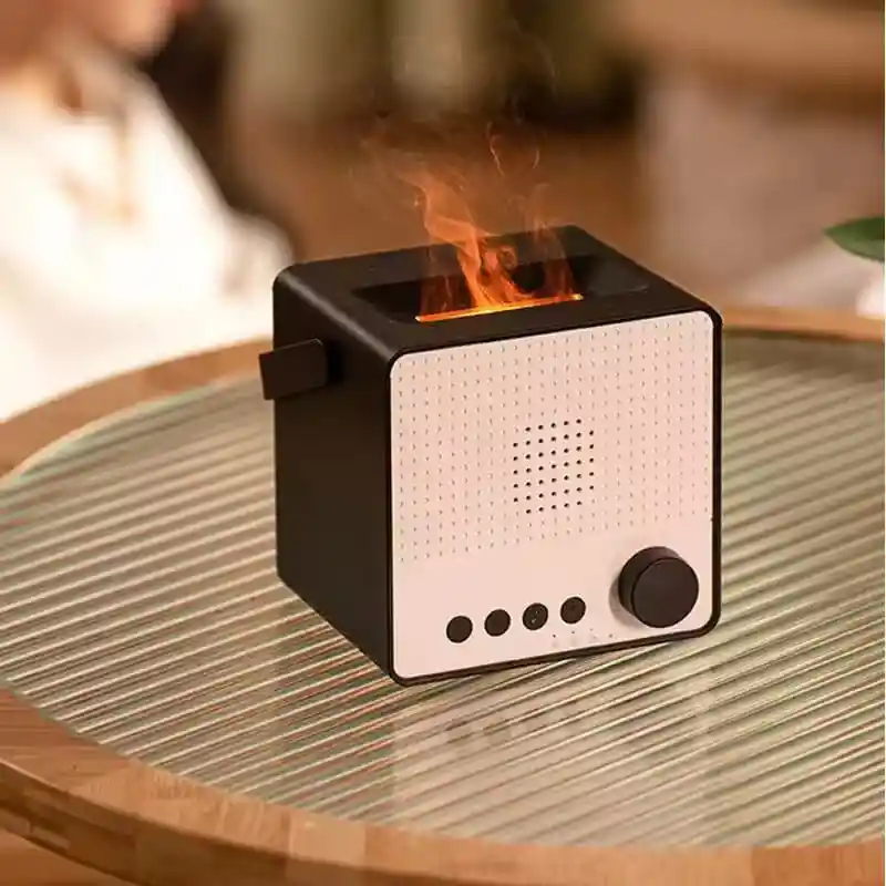 Parlante Humidificador Efecto Chimenea Bluetooth Portatil