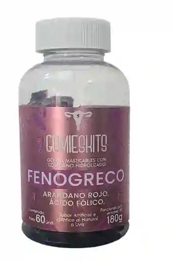 Gomitas De Fenogreco, Colágeno Hidrolizado, Arando Rojo, Acido Fólico