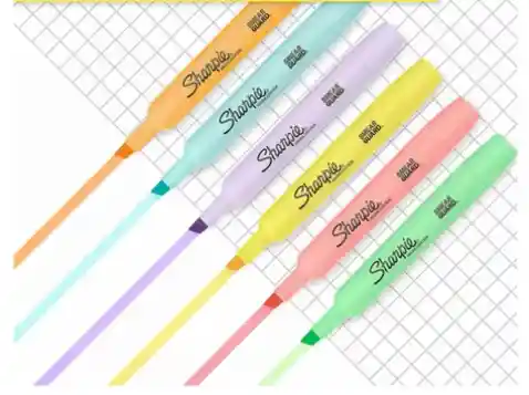 Resaltador Sharpie Redondo Surtido Pastel X12unidades.