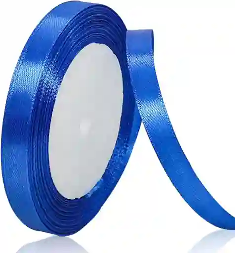 Cinta Listón De Tela Lisa Satinada Color Azul Rey 1,5cm X2 Metros