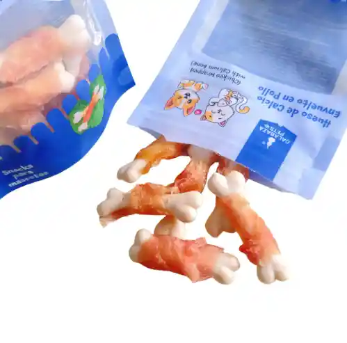 Hueso De Calcio Envuelto En Pollo Snacks Seco Y Deshidratado 50g