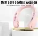 Ventilador Portatil De Cuello, Silencioso Usb Recargable Rosado