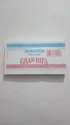 Talonario De Rifa Pequeño 2 Cifras