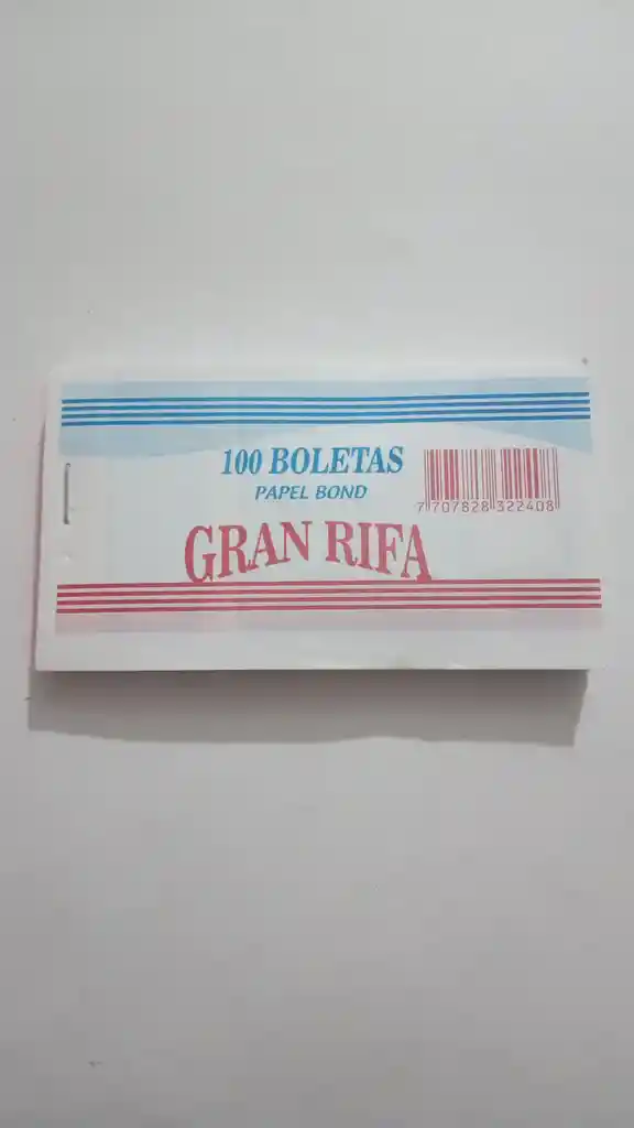 Talonario De Rifa Pequeño 2 Cifras