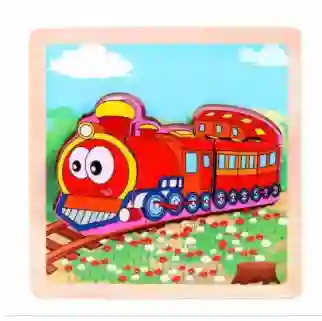 Juguete Didactico Rompecabezas En Madera Motivo Tren Dm1332