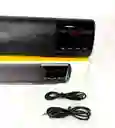 Barra De Sonido B28 Negra Con Bluetooth, Fm, Entrada Usb, Entrada Micro Sd Y Plug