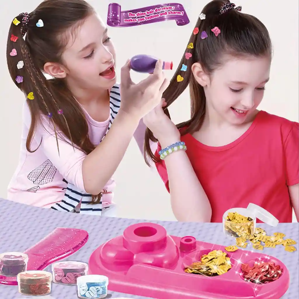Juego Decoración De Cabello Con Lentejuelas Para Niñas