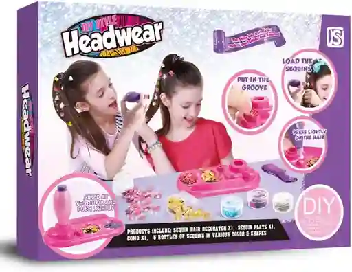 Juego Decoración De Cabello Con Lentejuelas Para Niñas
