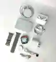 Combo Smart Watch X8 Gris Con Power Bank, Cargador, Cargador Magentico, Audifonos Inalambricos Y Smart Watch Ultra 2
