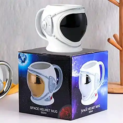 Mug Casco Astronauta Grande Kawaii Taza Cerámica Del Espacio