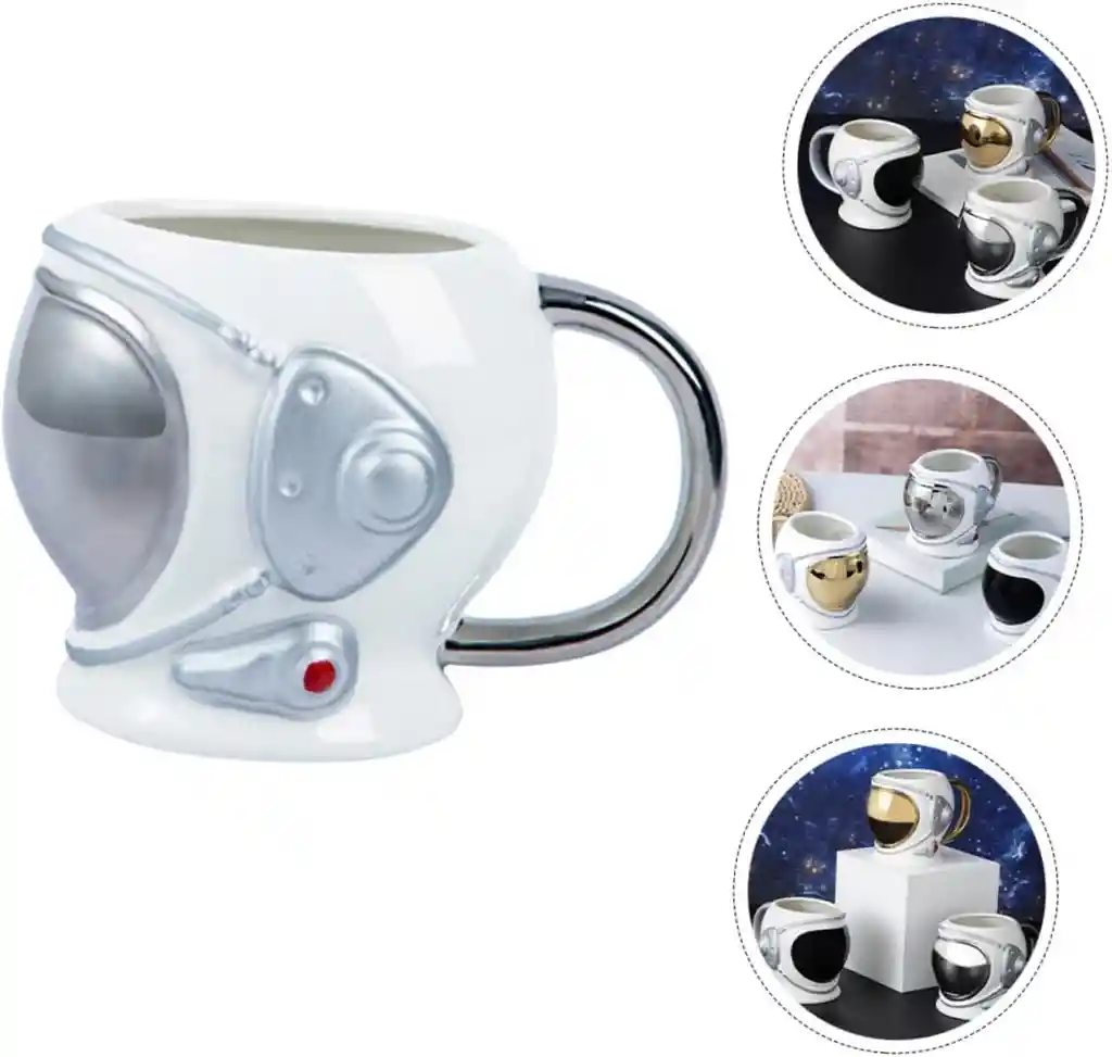 Mug Casco Astronauta Grande Kawaii Taza Cerámica Del Espacio