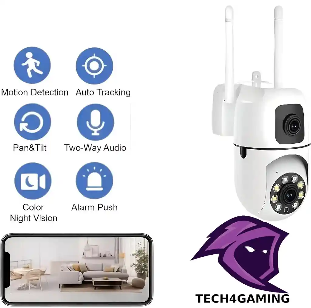 Cámara De Seguridad Para El Hogar: Visión Doble, Protección Total 🛡️🏡
