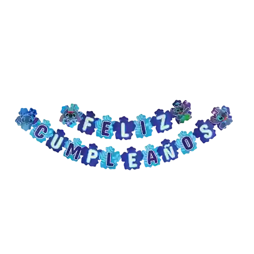 Letrero Feliz Cumpleaños Feston Stitch