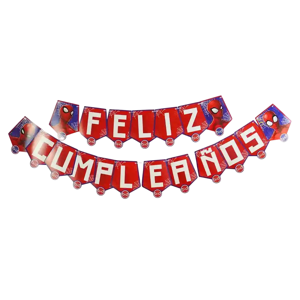 Letrero Feliz Cumpleaños Feston Spiderman
