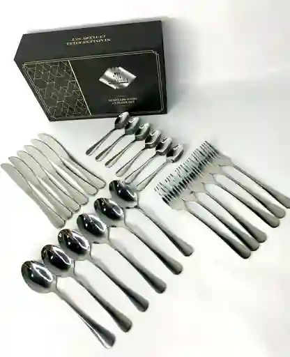 Set De Cubiertos De Lujo X24 En Acero Inoxidable