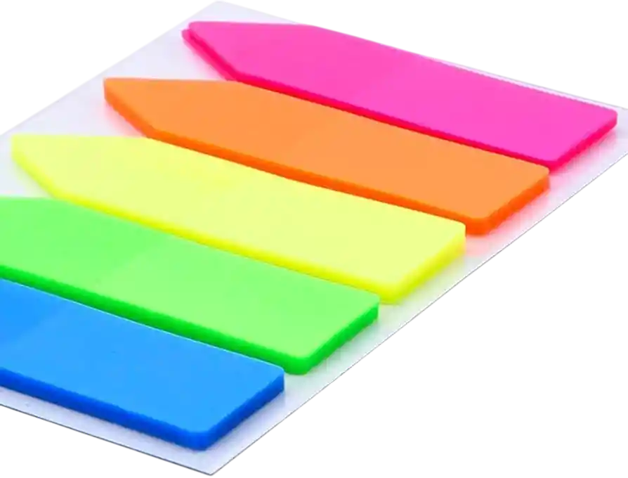 Post It Banderitas Para Notas Plasticas Neon