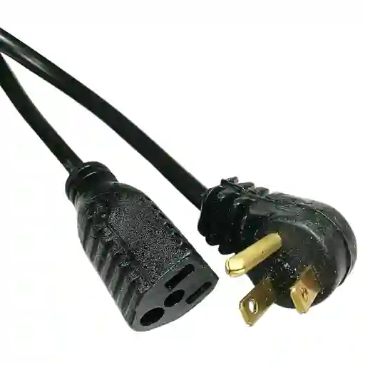 Extensión Cable De Poder De 3 Metros Con Clavija Plana