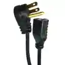 Extensión Cable De Poder De 3 Metros Con Clavija Plana