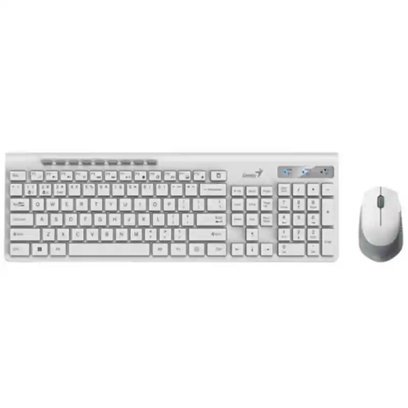 Combo Teclado Y Mouse Bluetooth 8230 Blanco - Teclado Y Mouse Inalámbricos