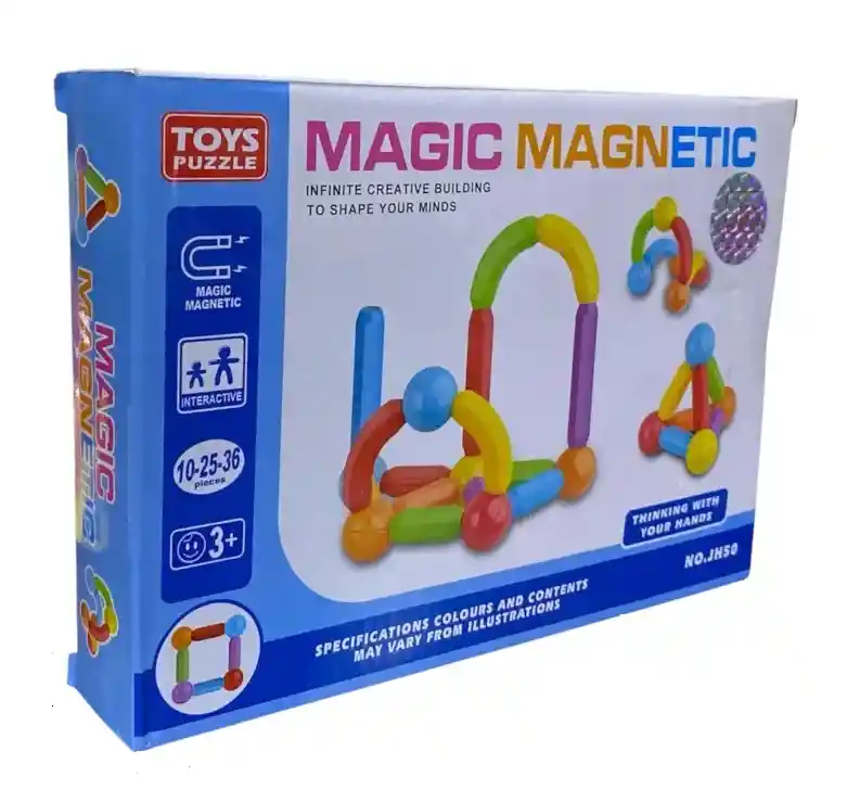 Juego Construcción Magnética Creativa Colorido Para Niños