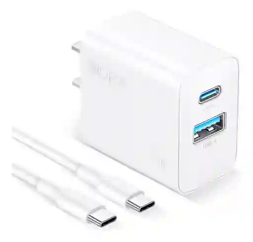 Cargador 2 En 1 Carga Rápida 20w Salida Dual + Cable Tipo C