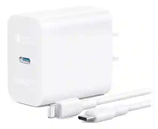 Cargador 20w Carga Rápida Gan Cargador Portátil Compatible Con Iphone Xs/xr/11/12/13/14 Cargador Y Cable Usb-c