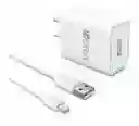 Combo Cargador Para Ip Carga Rápida 2.4a 1hora