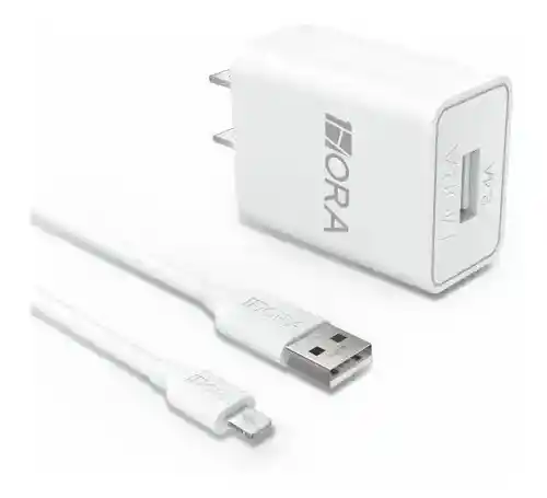 Combo Cargador Para Ip Carga Rápida 2.4a 1hora