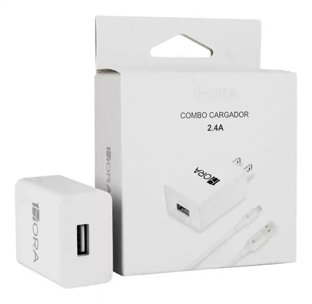 Combo Cargador Para Ip Carga Rápida 2.4a 1hora