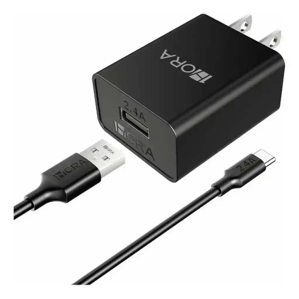 Combo Cargador Adaptador 5v 2.4a Y Cable Tipo C