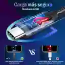 Cable Nylon Reforzado Tipo C Cable Carga Rápida 3a 1m Cab262 Color Negro