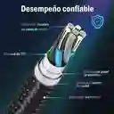 Cable Nylon Reforzado Tipo C Cable Carga Rápida 3a 1m Cab262 Color Negro