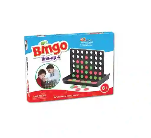 Juego De Mesa Bingo Line Up 4 Clásico Para Niños