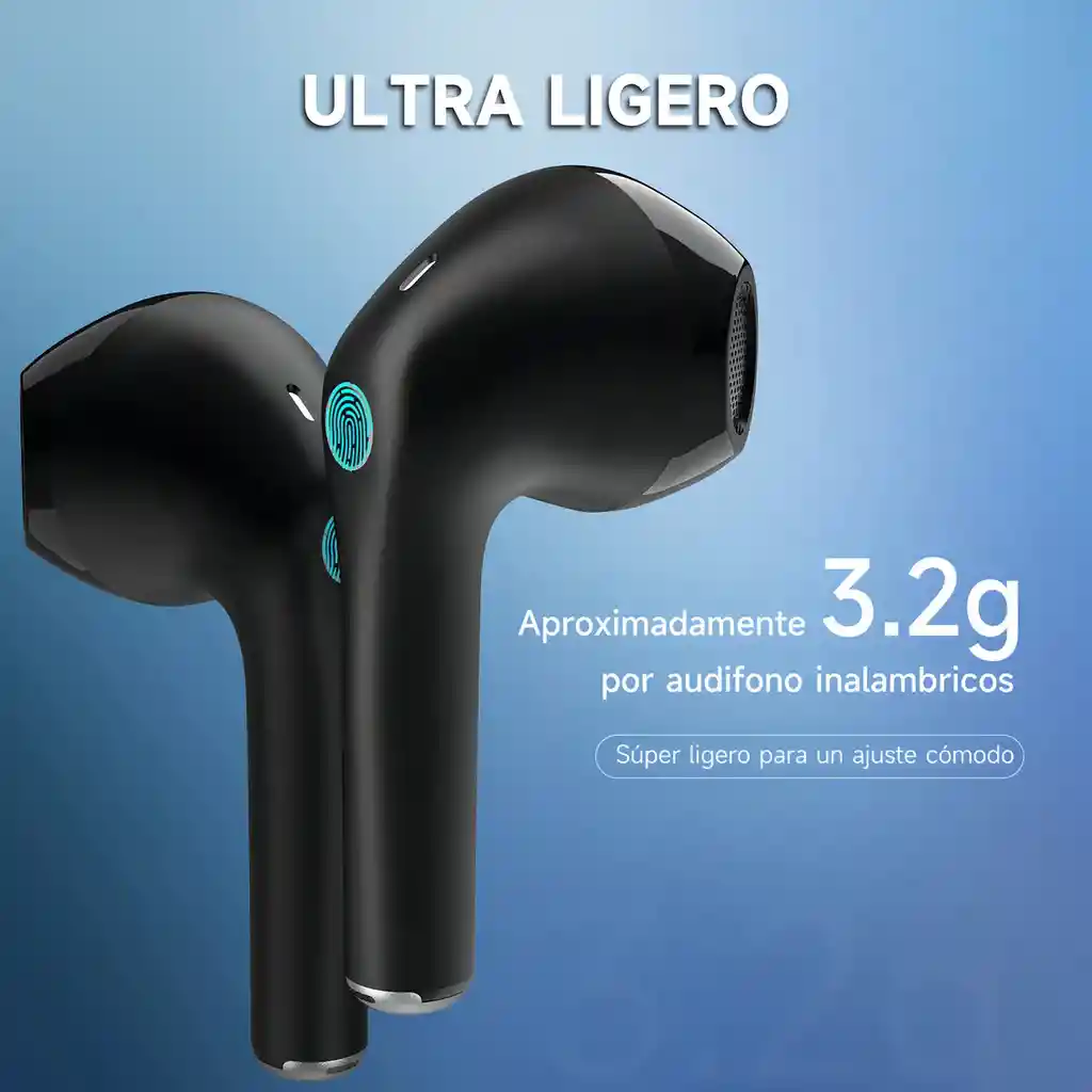 Audífonos Inalámbricos 1hora Auriculares Bluetooth Aut201 Color Negro
