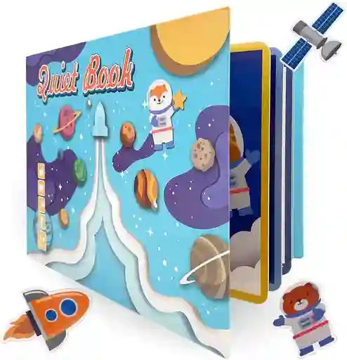 Libro Educativo Espacial Con Actividades Divertidas Niños