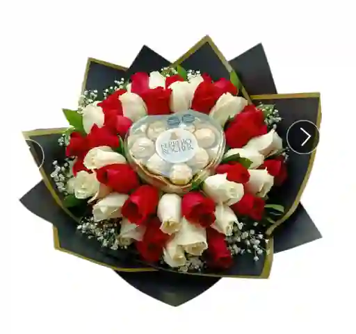 Boquets De Rosas Rojas Y Blancas