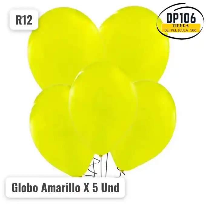 Globo Amarillo X 5 Und